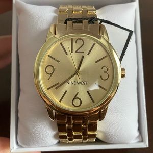 NWT Nine West gold watch